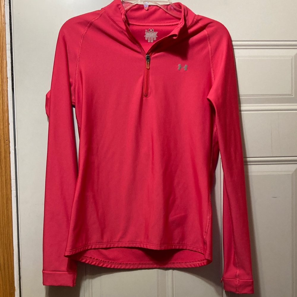 Under Armour Coral Long Sleeve Quarter Zip M